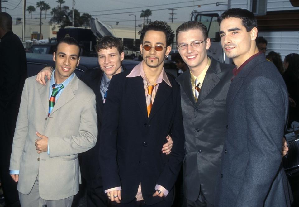 Backstreet Boys attend the 1998 American Music Awards. Ron Galella Collection via Getty Images