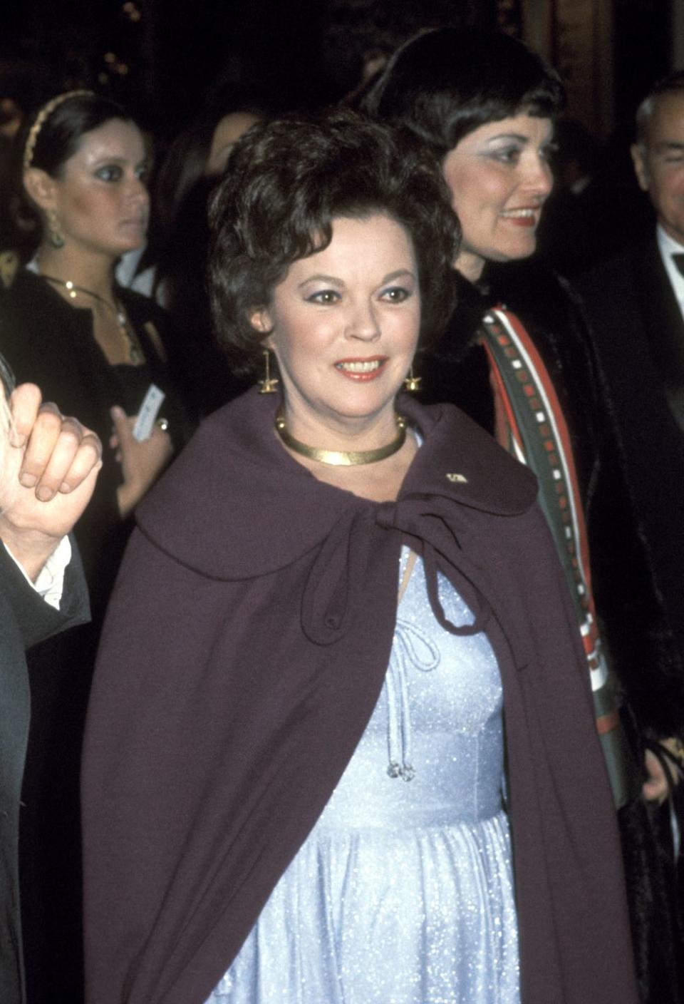 <p>In 1974, Shirley was named the first female Chief of Protocol and was in charge of the inauguration of President Jimmy Carter. Here, she's seen arriving at the Inaugural Ball. </p>