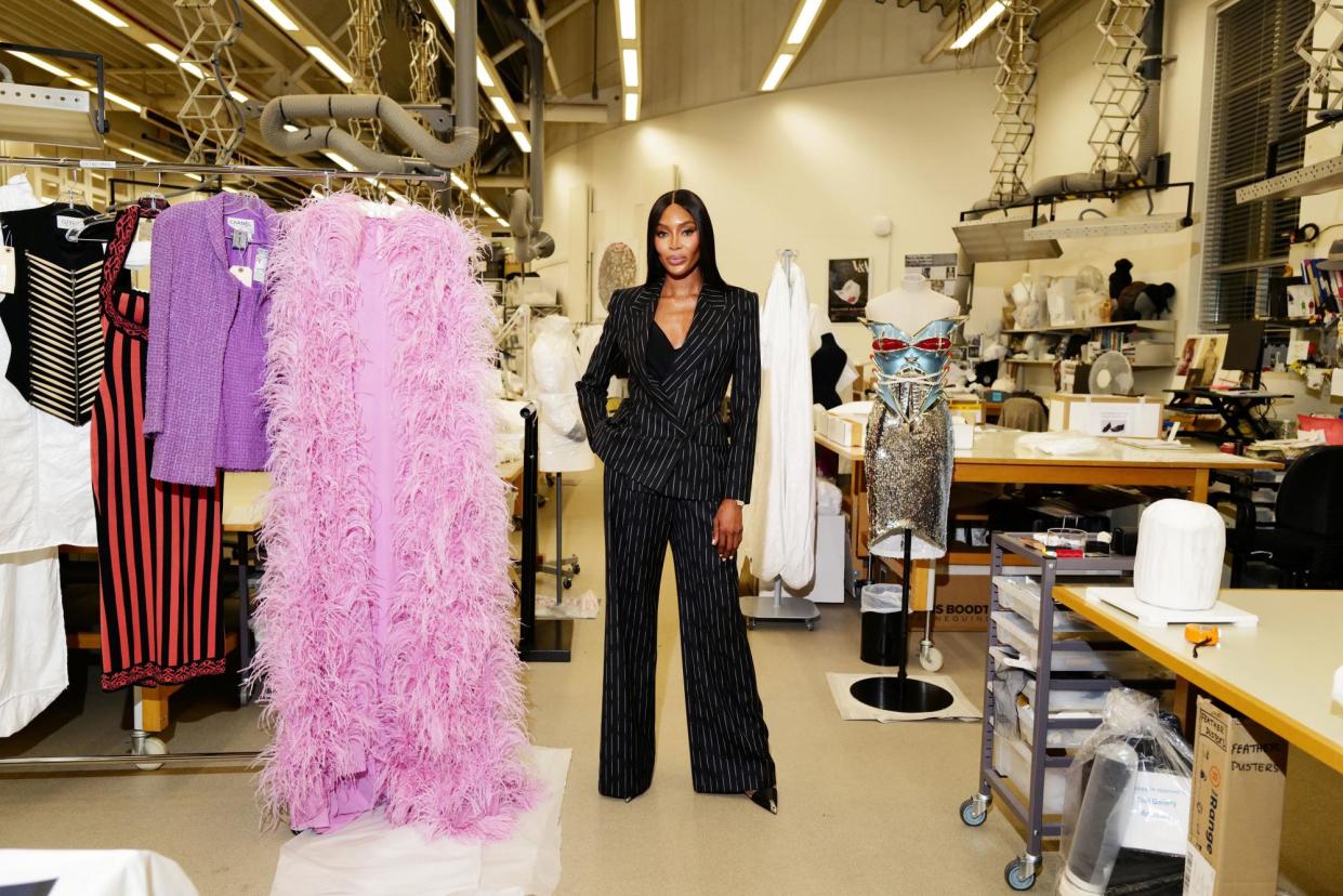 <span>The V&A’s Naomi: In Fashion exhibition will draw upon the London-born model’s ‘extensive wardrobe of haute couture’.</span><span>Photograph: Marco Bahler/V&A/PA</span>