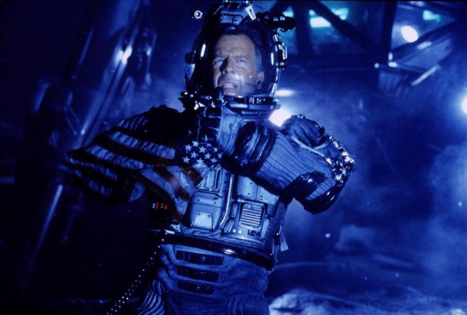 Bruce Willis has to nuke an asteroid careening toward Earth in "Armageddon."