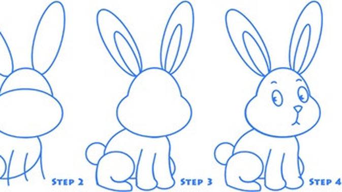 5 Cara Menggambar Binatang Kelinci untuk Anak, Mudah dan Simpel