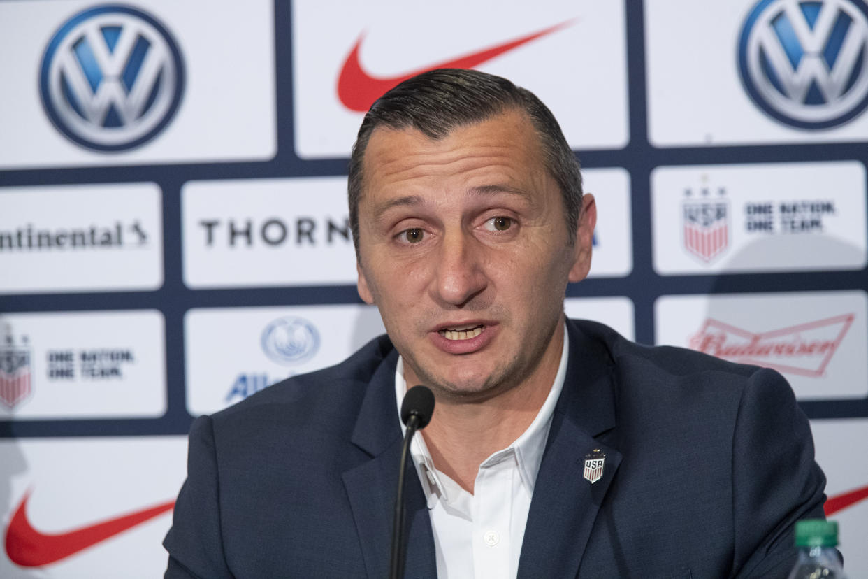 Vlatko Andonovski has officially been hired as the next coach of the USWNT. (AP)