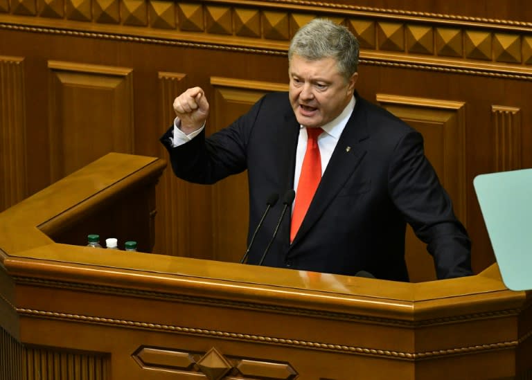 President Petro Poroshenko said Ukraine risked "full-scale war with Russia"