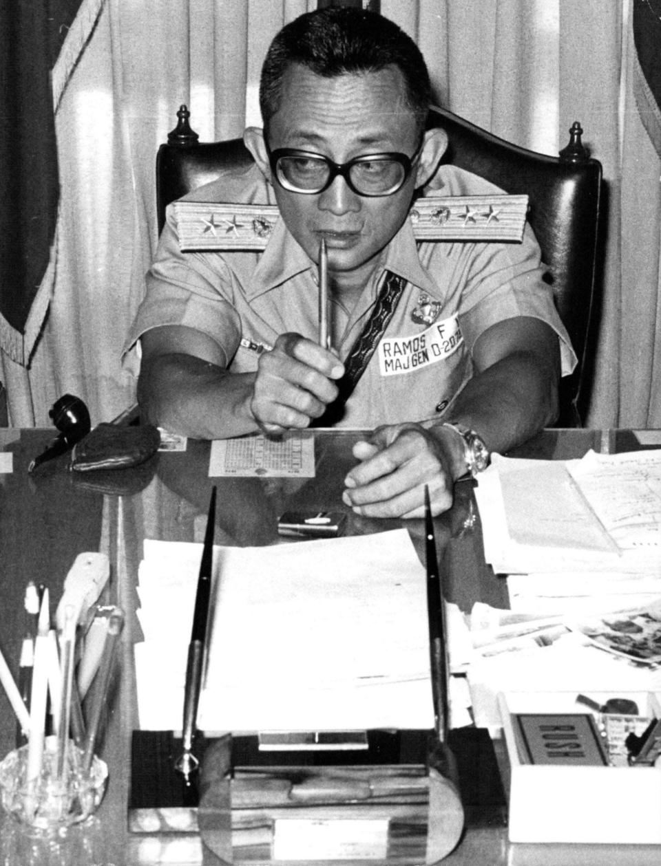 Ramos during his time as head of the Philippine Constabulary - Sven Simon/Avalon