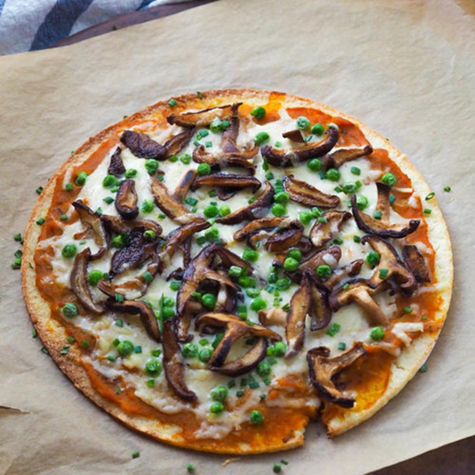 Pumpkin, Shiitake, and Gruyere Pizza