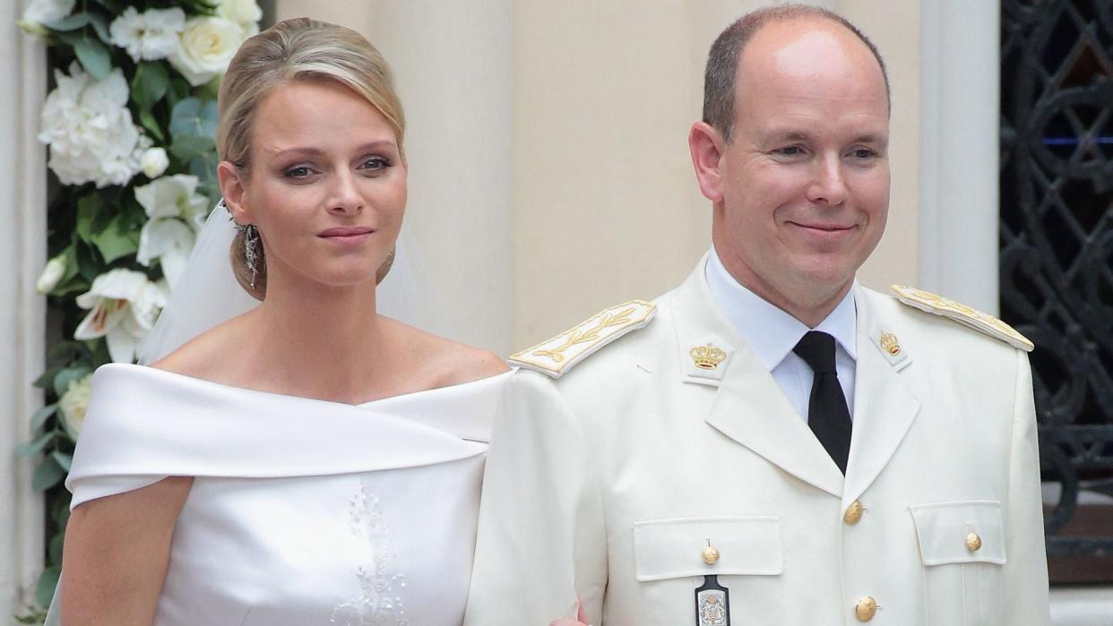 Alberto y Charlene de Mónaco en su boda