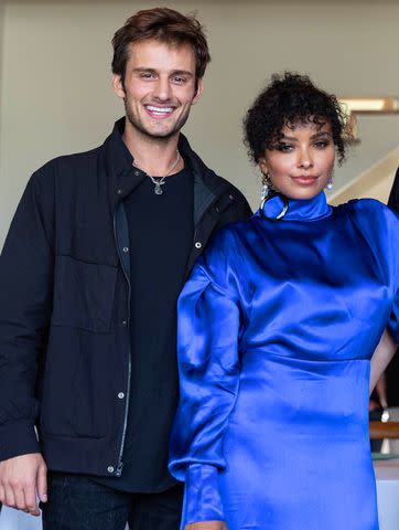 <p>Chelsea Lauren/Shutterstock</p> Kat Graham and Bryant Wood at the Modern Nirvana VIP Dinner in 2021