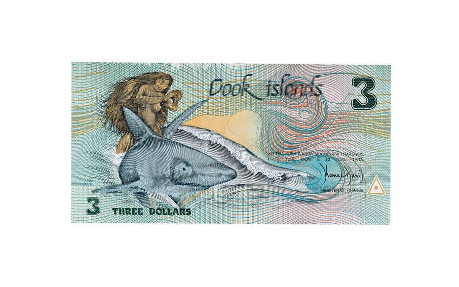 Islas Cook, billete de 3 dólares