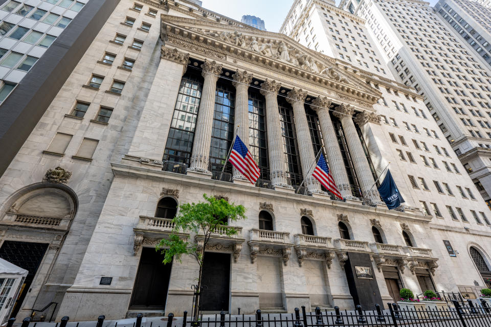 Vista de la fachada de la Bolsa de Nueva York. (Foto: Roy Rochlin/Getty Images)