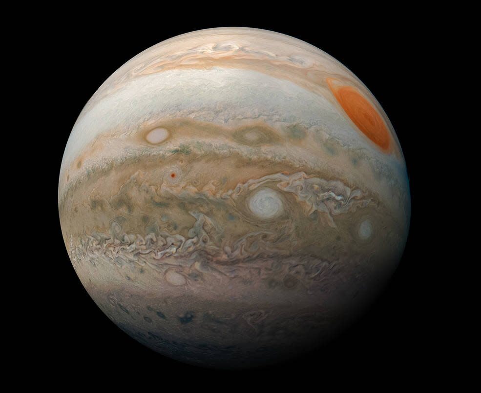 composite image of jupiter from nasa juno mission