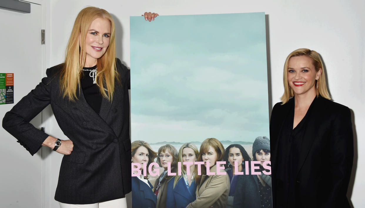 Nicole Kidman y Reese Witherspoon tienen una gran diferencia de estatura. (Photo by FilmMagic/FilmMagic for HBO)