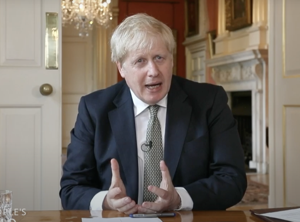 Boris Johnson has suggested face coverings could be made compulsory. (10 Downing Street/YouTube)