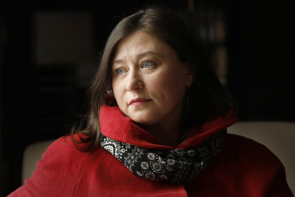 A portrait of Ukrainian poet Halyna Kruk