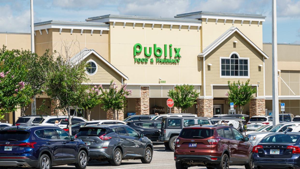 <div>Viera, Florida, Publix grocery store and parking lot. (Photo by: Jeffrey Greenberg/Universal Images Group via Getty Images)</div>