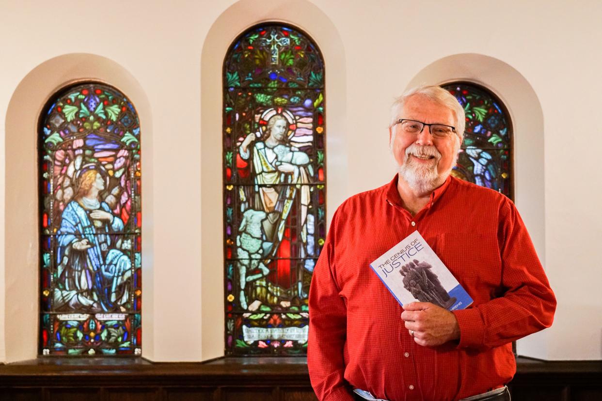 Rev. Tim Ahrens of of the First Congregational Church downtown has written "The Genius of Justice," a book examining the lives and lessons of 53 faith and other social justice leaders from Columbus and beyond.