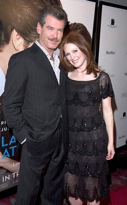 Pierce Brosnan and Julianne Moore at the New York premiere of New Line's Laws of Attraction