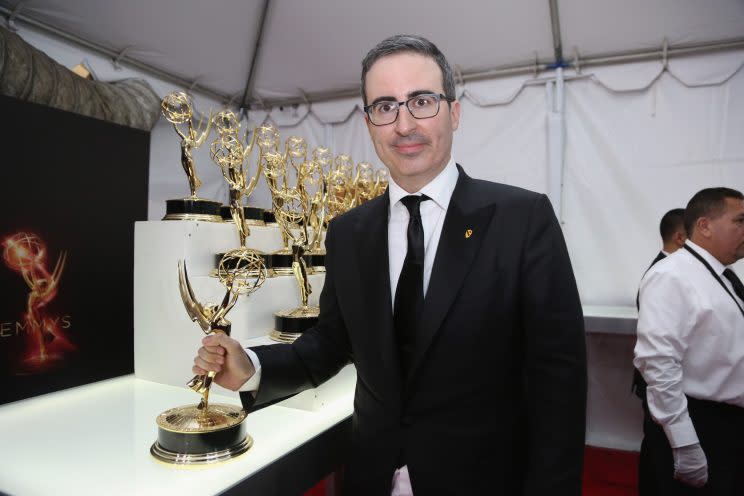 John Oliver attends the 68th Primetime Emmy Awards on Sunday, Sept. 18, 2016, at the Microsoft Theater in Los Angeles. (Photo: Rich Fury/Invision for the Television Academy/AP Images)