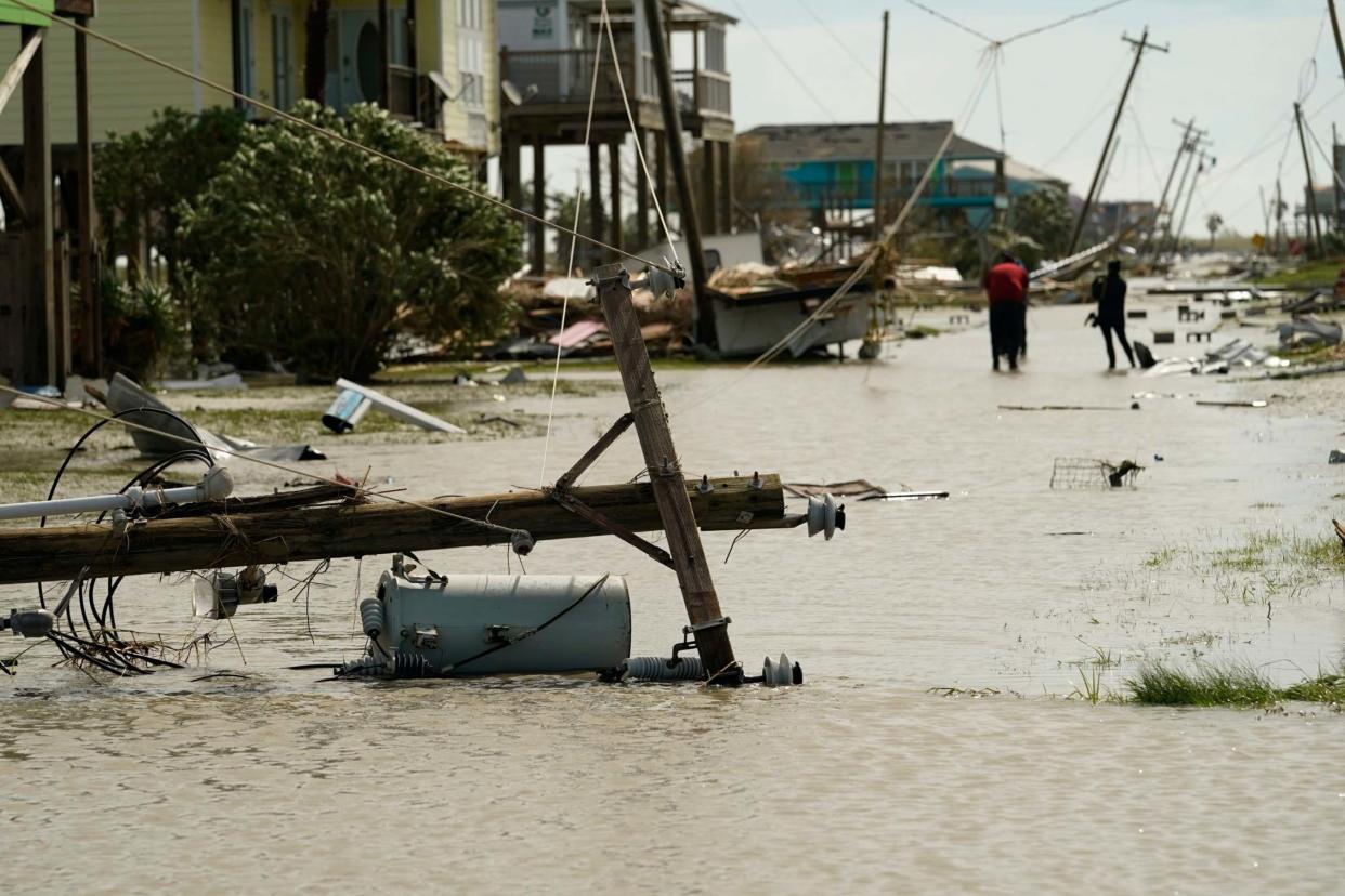 The damage left in the wake of Hurricane Laura: AP