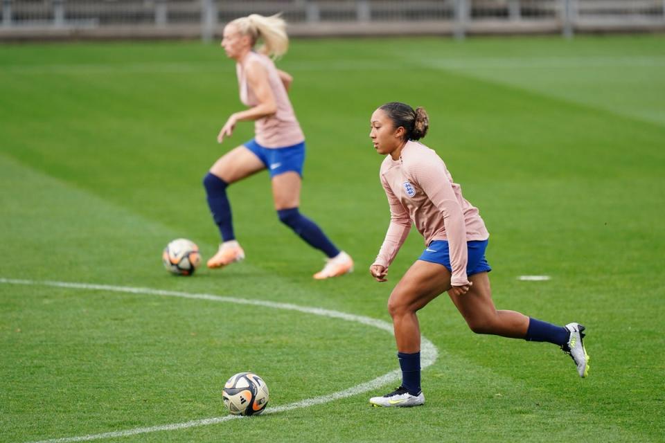 Lauren James and Ella Toone are said to be competing for a place but have featured on the same pitch for England (Zac Goodwin / PA)