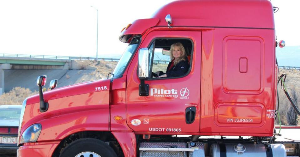 Patricia Lopez, who works for Pilot Flying J, drives a long vehicle combo, which is over 95 feet long and weighs 109,000 pounds loaded with fuel.