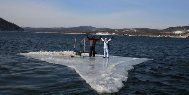 Russia Ice Fishermen