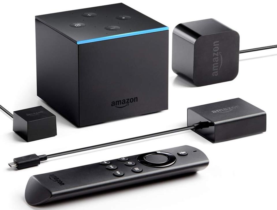 The Fire TV Cube combines an Echo and a Fire TV in one tiny box. (Image: Amazon)