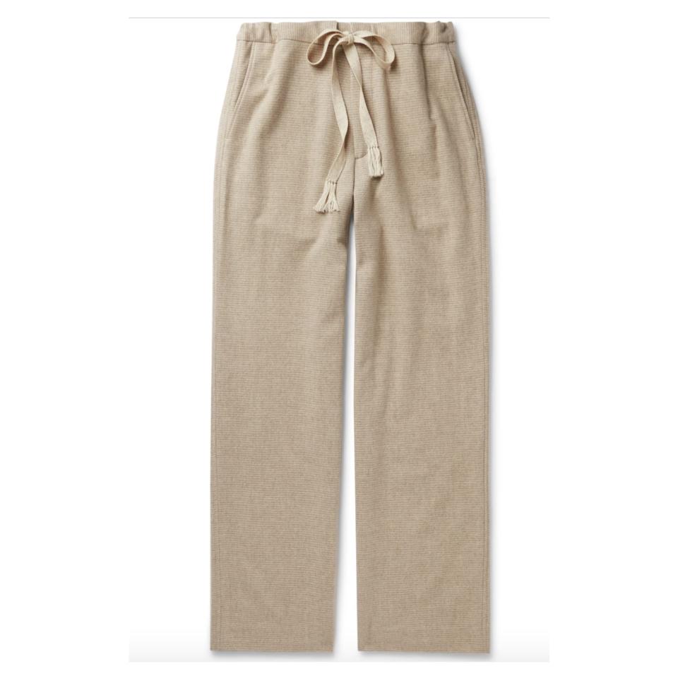 Wool and Cashmere-Blend Drawstring Trousers