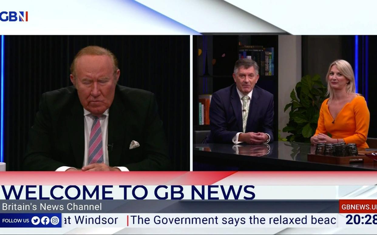 Andrew Neil introducing GB News on launch night