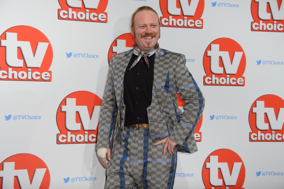 Keith Lemon poses for photographers at the TV Choice Awards 2015 at a central London venue, London, Monday, Sept. 7, 2015. (Photo by Jonathan Short/Invision/AP)