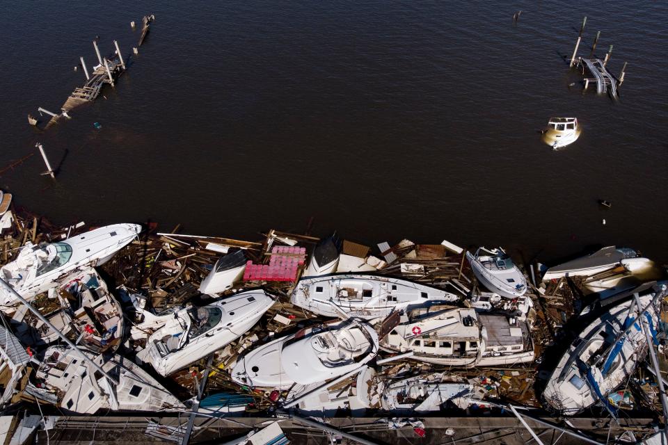 Aerial photos show the devastation left in the path of Hurricane Michael