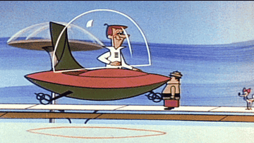 George Jetson's briefcase folds itself into a briefcase