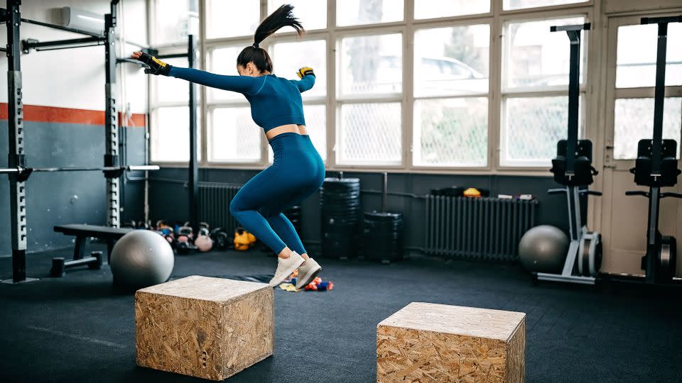 Bouncing movements — such as hopping, skipping and burpees — boost the body's elastic recoil capacity that's stored in the fascia, said Dr. Robert Schleip, a pioneer in fascia research. - StefaNikolic/E+/Getty Images