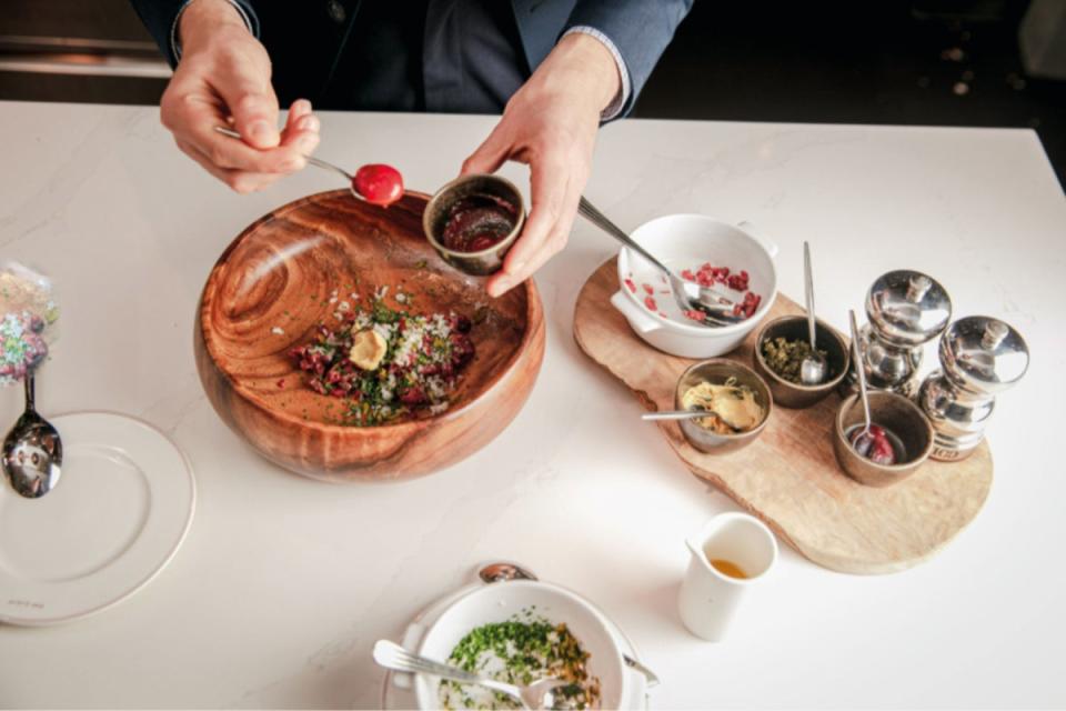 The LaLee serves reimagined classics such as this steak tartare (Belmond/Cadogan)