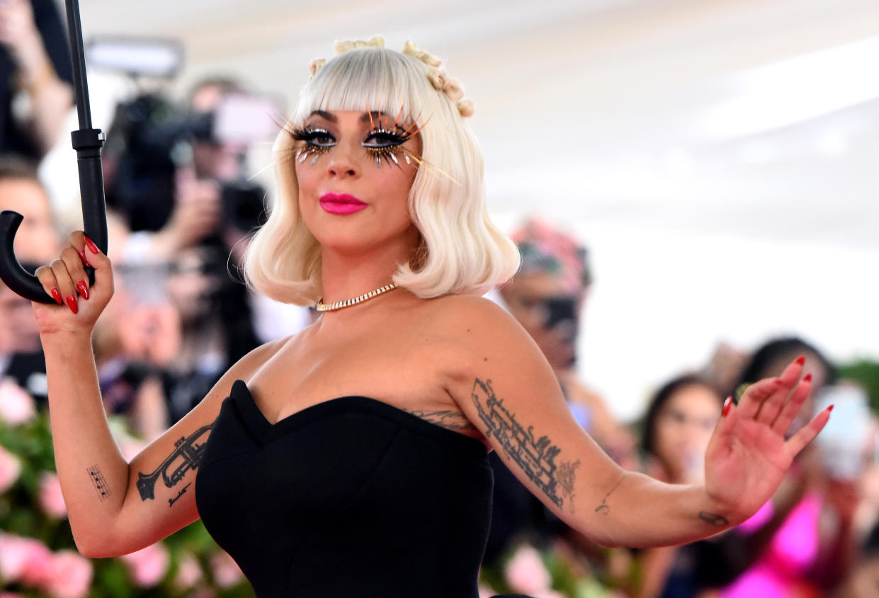 Lady Gaga attending the Metropolitan Museum of Art Costume Institute Benefit Gala 2019 in New York, USA. (Photo by Jennifer Graylock/PA Images via Getty Images)