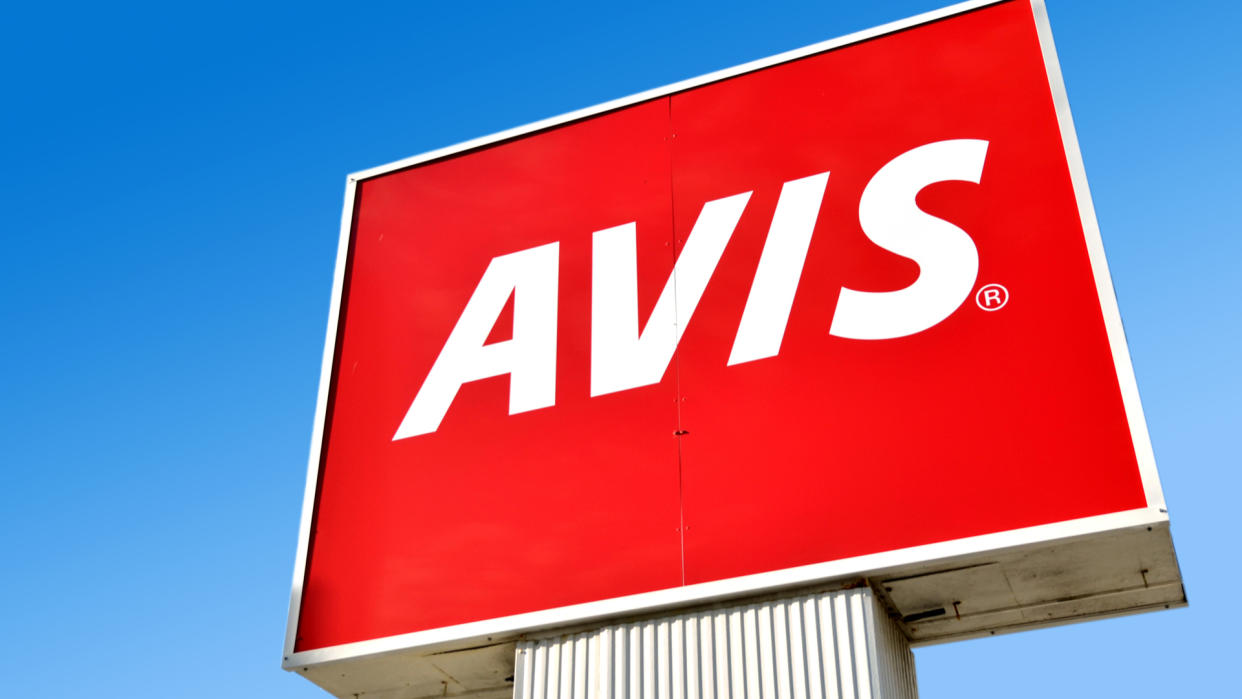 GOLD COAST, AUS - NOV 17 2014:Avis billboard.Avis is a leading rental car provider to the commercial segment serving business travellers at major airports around the world.