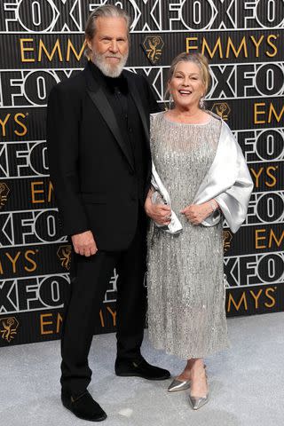 <p>Kevin Mazur/Getty</p> Jeff Bridges and Susan Geston