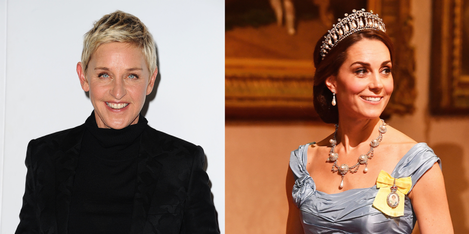 Ellen DeGeneres and Kate Middleton