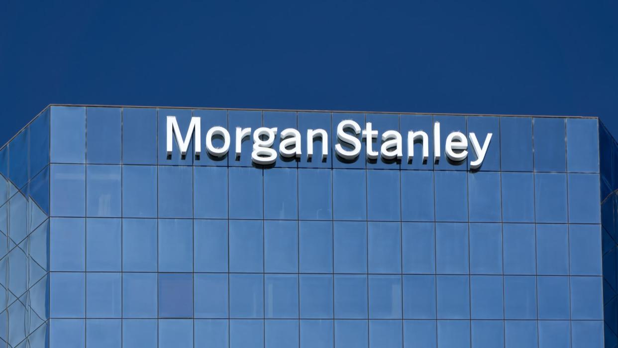 LOS ANGELES, CA/USA - JULY 11, 2015: Morgan Stanely building and logo.