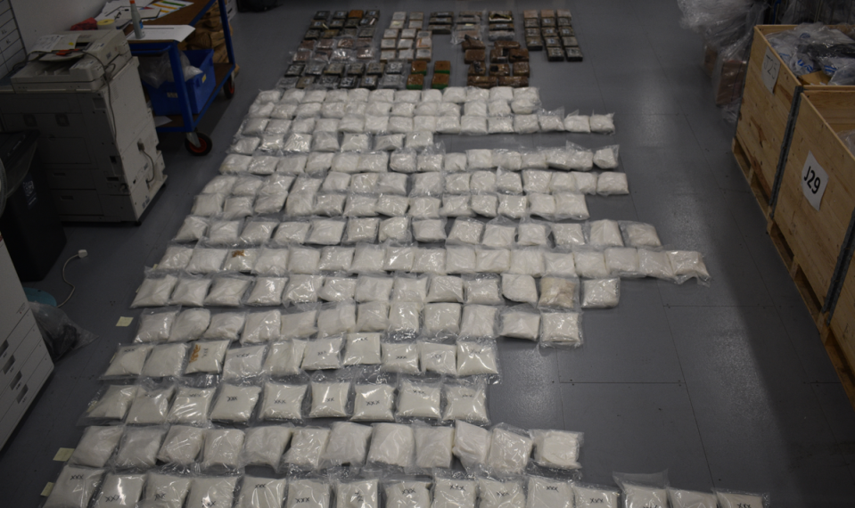 123kg of cocaine and 224kg of ketamine were recovered from storage units in Acton and Chiswick (Metropolitan Police)