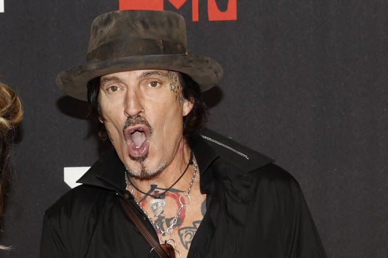 Tommy Lee arrives on the red carpet at the 38th annual MTV Video Music Awards at Barclays Center in New York City on September 12, 2021. The drummer turns 61 on October 3. File Photo by John Angelillo/UPI