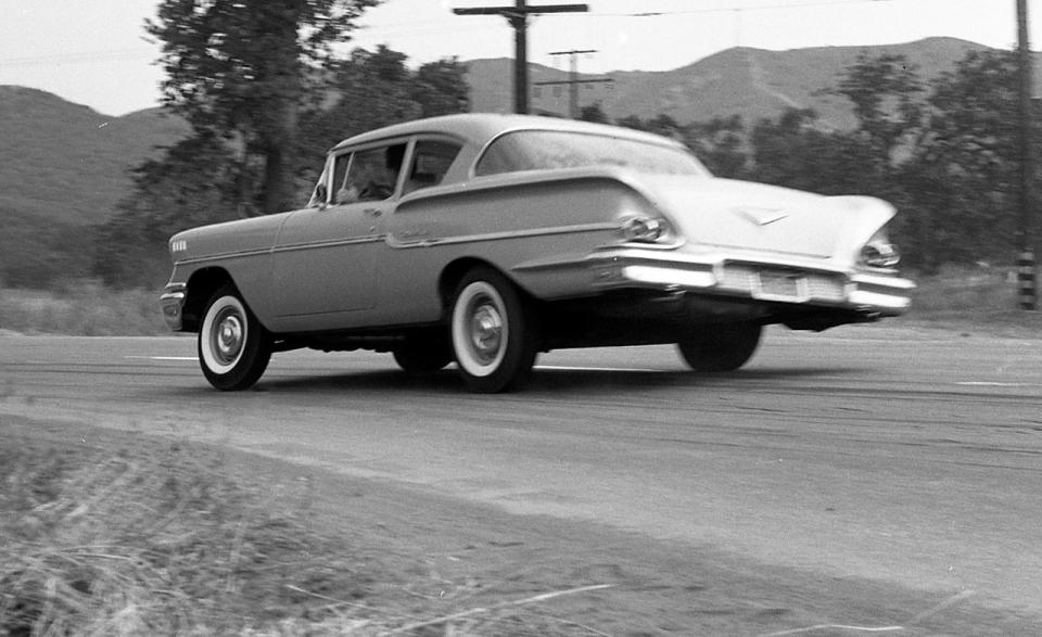 <p><em>January 1959</em></p><p>What We Said: “For sheer straightaway performance the car is exhilarating, thrilling, and amazing to drive. . . . The sound of this machine, as we took off, was astonishing. The [315-horsepower 348-cubic-inch] Chev 315 . . . comes on right now with that booming, hard-slamming thunder that we’ve learned to associate with wild, full-race V-8s at the drags and at Bonneville. It sounds precisely like what it is: a legitimate racing engine. . . . In cornering it is incomparably better than the ’57 Chev while still retaining a very buoyant ride. The rear lets go very slowly and only does so under hard provocation. . . . This car is an absolute ball to drive.”</p>