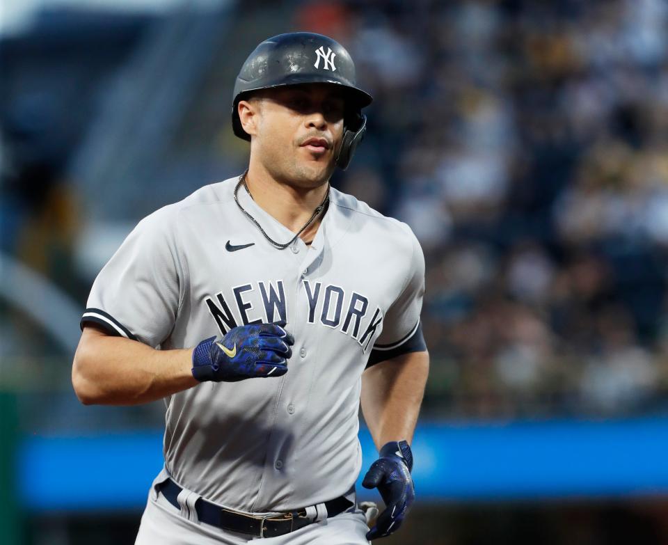 The New York Yankees' Giancarlo Stanton is one of the highest paid right fielders in MLB.