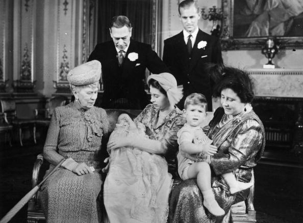 The Queen Mother (bottom right) reportedly squabbled with her son-in-law over his treatment of Prince Charles, who she was famously close with. Photo: Getty Images