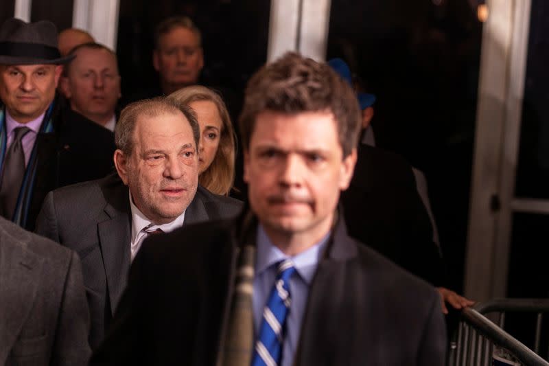 Harvey Weinstein departs New York Criminal Court after the third day of jury deliberations in his sexual assault trial in the Manhattan borough of New York City, New York