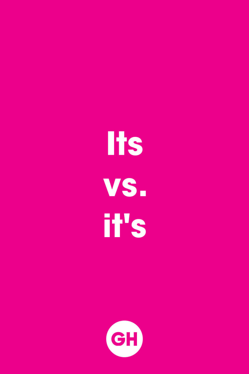 Its vs. It's