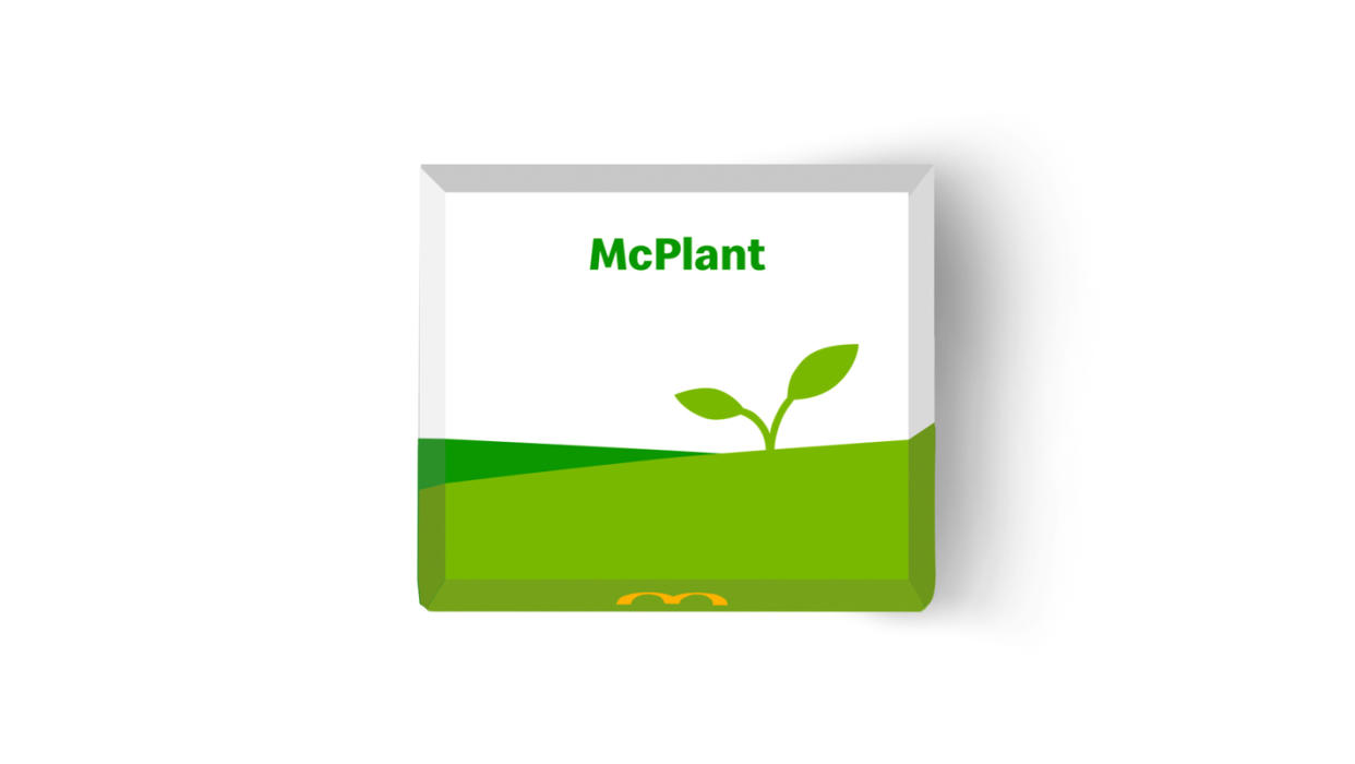 McPlant, a new exclusively-formulated plant-based burger, will be the first item out of the gate in what could be an upcoming vegan menu at McDonald's. (Photo: McDonald's)