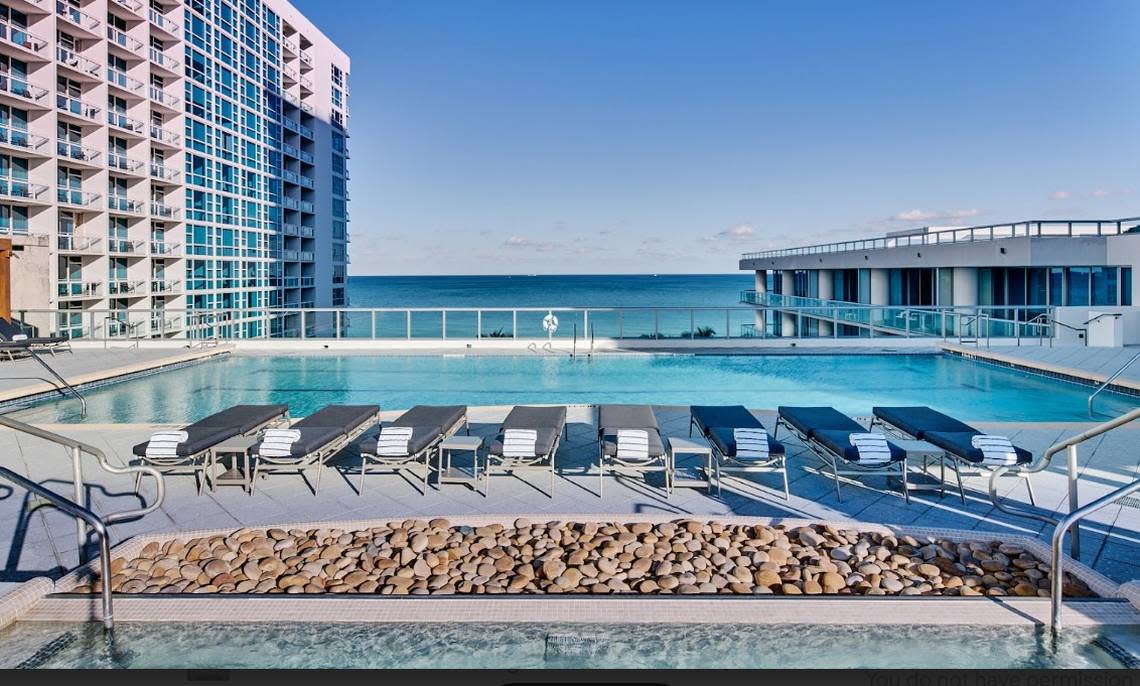 The pool at the Carillon Miami Wellness Resort in Miami Beach, named one of the best destination spa resorts in the country.