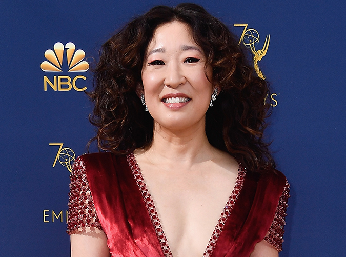 2018: Sandra Oh's Subtle Red Eye Shadow