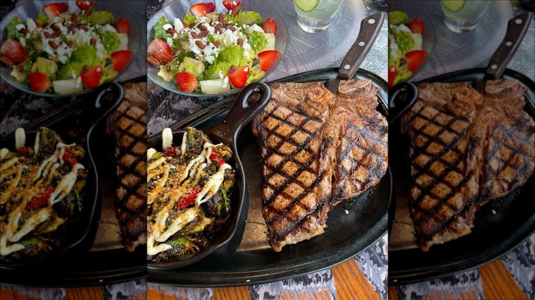 outback steak and salad
