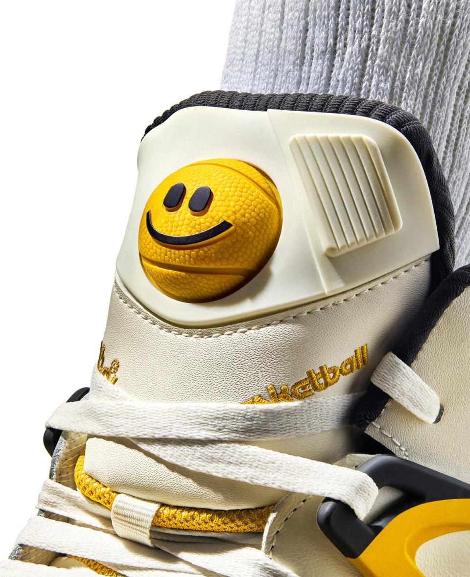 shoe with smiley face